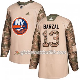 New York Islanders Hockeydrakt Mathew Barzal 13 2017-2018 Camo Veterans Day Practice Adidas Authentic - Herre